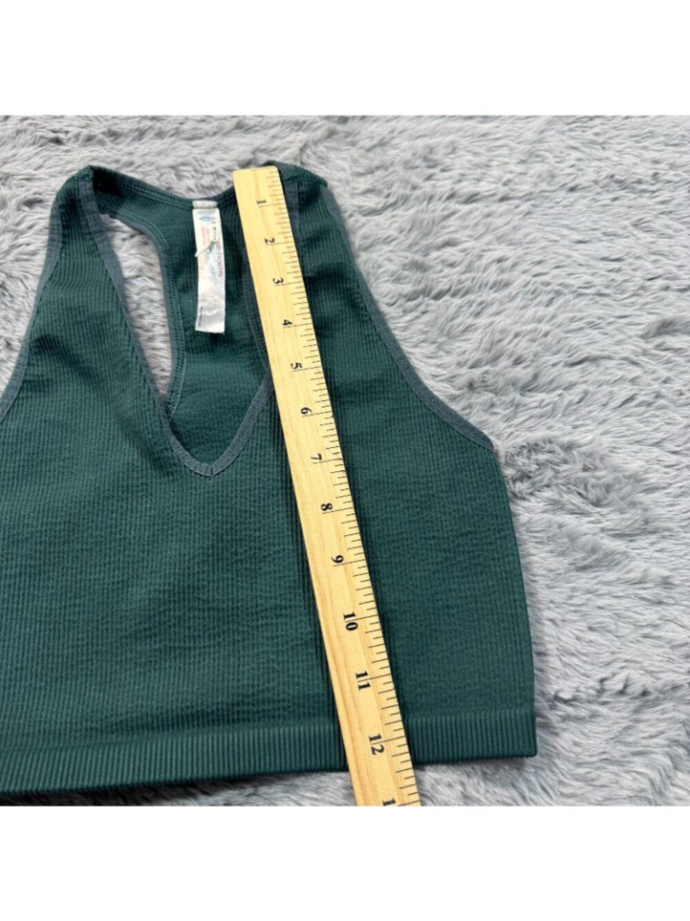 Free People Forest Green Ribbed Racerback Tank - Picture 5 of 11